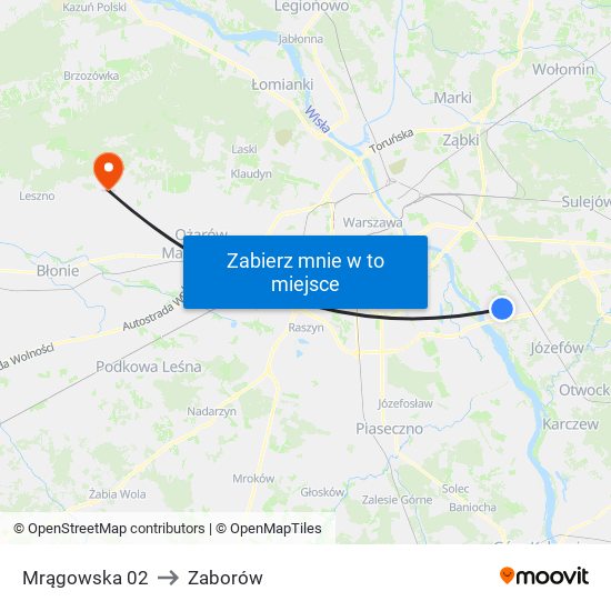 Mrągowska 02 to Zaborów map