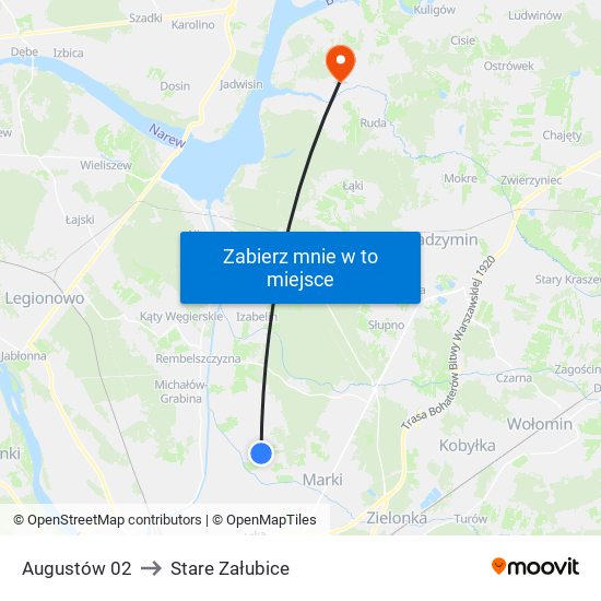 Augustów 02 to Stare Załubice map