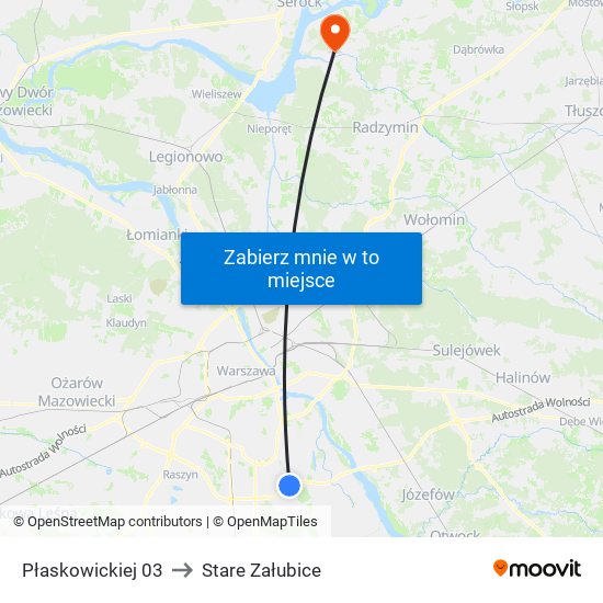 Płaskowickiej 03 to Stare Załubice map