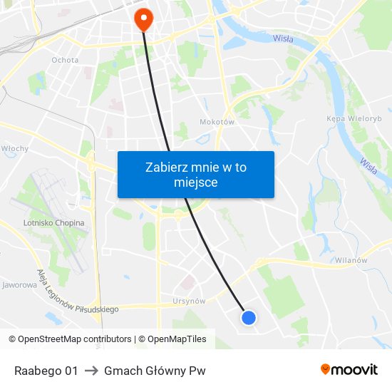 Raabego 01 to Gmach Główny Pw map