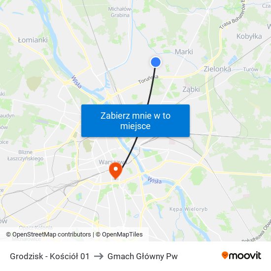 Grodzisk - Kościół 01 to Gmach Główny Pw map