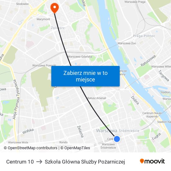 Centrum 10 to Szkoła Główna Służby Pożarniczej map