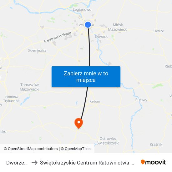 Dworzec Wileński to Świętokrzyskie Centrum Ratownictwa Medycznego I Transportu Sanitarnego map