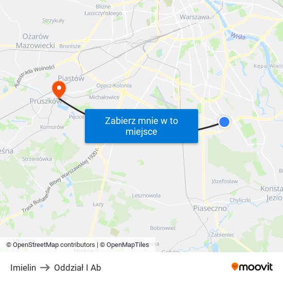 Imielin to Oddział I Ab map