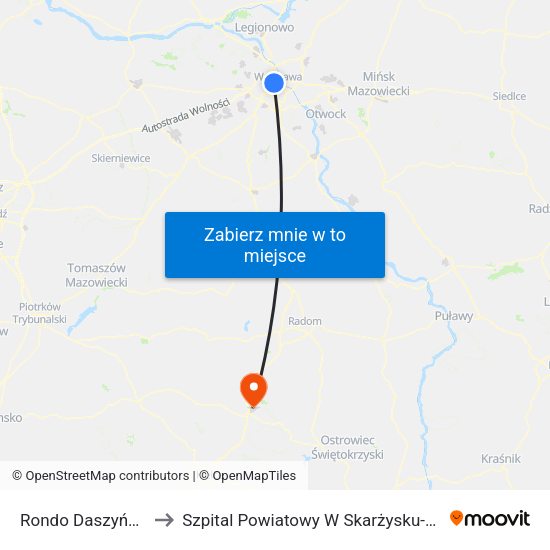 Rondo Daszyńskiego to Szpital Powiatowy W Skarżysku-Kamiennej map