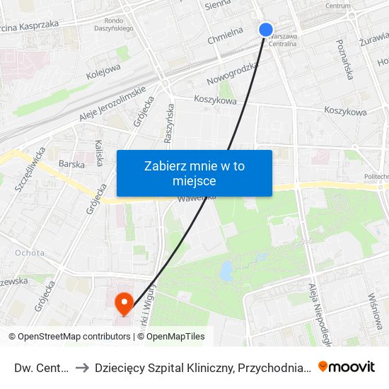 Dw. Centralny 10 to Dziecięcy Szpital Kliniczny, Przychodnia Specjalistyczna Dla Dzieci map