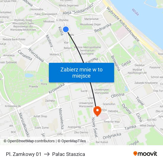 Pl. Zamkowy 01 to Pałac Staszica map