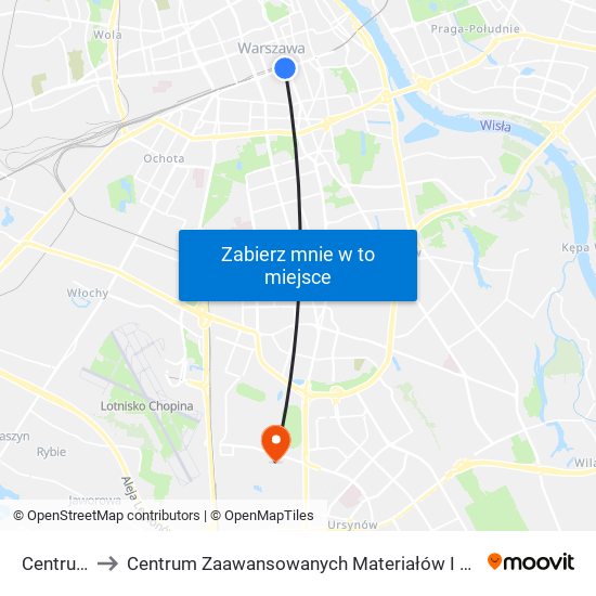 Centrum to Centrum Zaawansowanych Materiałów I Technologii Cezamat map