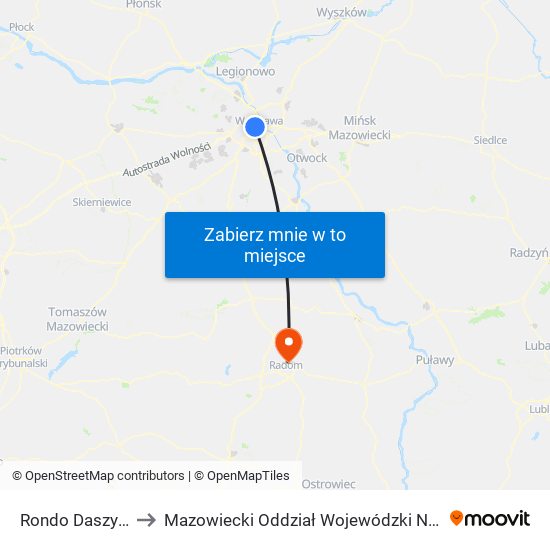 Rondo Daszyńskiego 02 to Mazowiecki Oddział Wojewódzki Nfz - Delegatura W Radomiu map