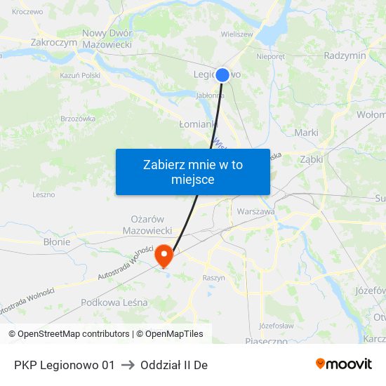 PKP Legionowo 01 to Oddział II De map