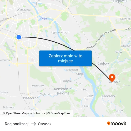Racjonalizacji to Otwock map