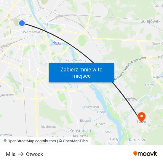 Miła to Otwock map