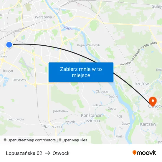 Łopuszańska 02 to Otwock map