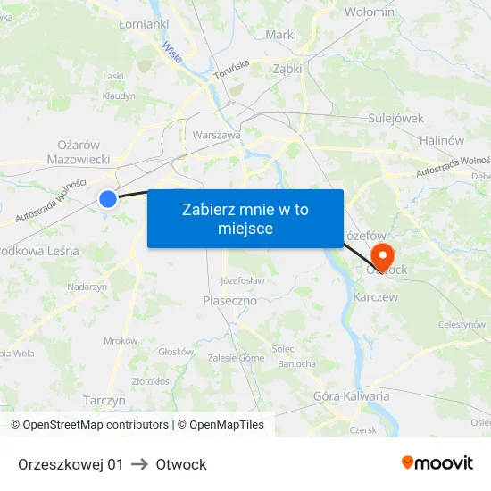 Orzeszkowej 01 to Otwock map