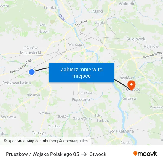 Pruszków / Wojska Polskiego 05 to Otwock map