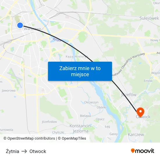 Żytnia to Otwock map