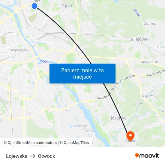 Łojewska to Otwock map
