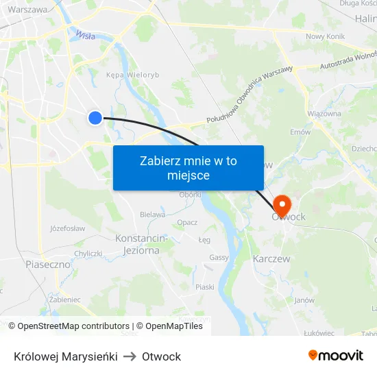 Królowej Marysieńki to Otwock map