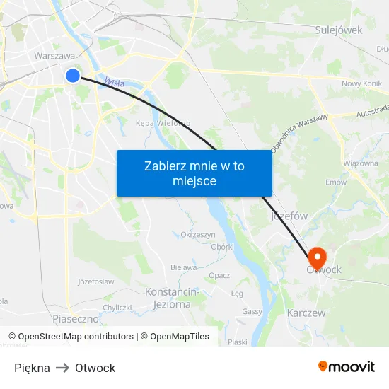 Piękna to Otwock map