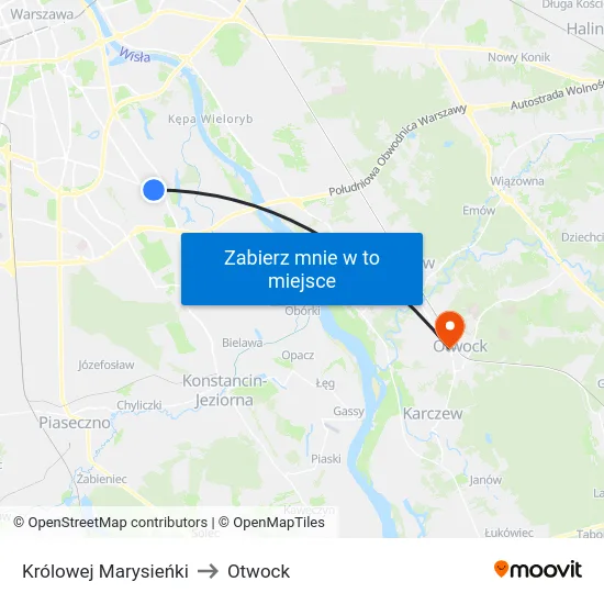 Królowej Marysieńki to Otwock map