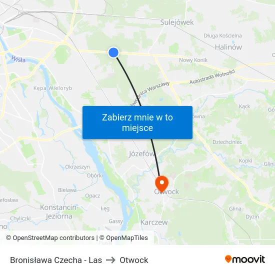 Bronisława Czecha - Las to Otwock map