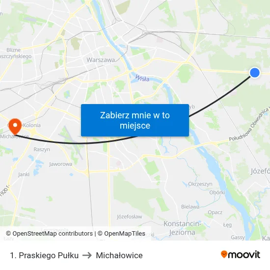 1. Praskiego Pułku to Michałowice map