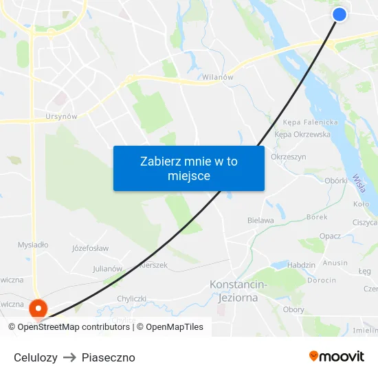 Celulozy to Piaseczno map