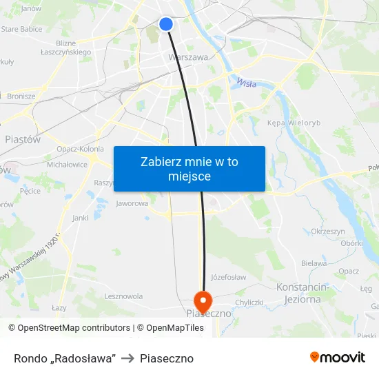 Rondo „Radosława” to Piaseczno map