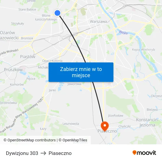 Dywizjonu 303 to Piaseczno map