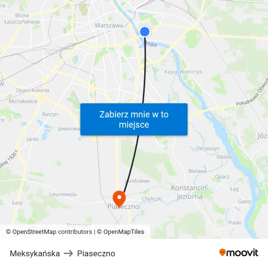 Meksykańska to Piaseczno map
