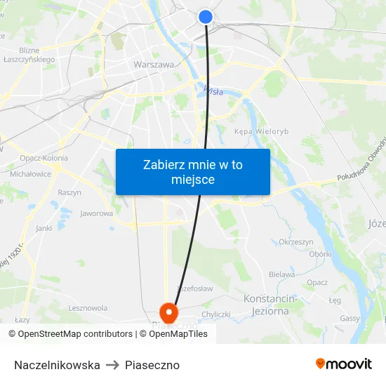 Naczelnikowska to Piaseczno map