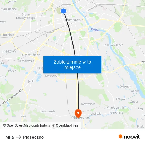 Miła to Piaseczno map