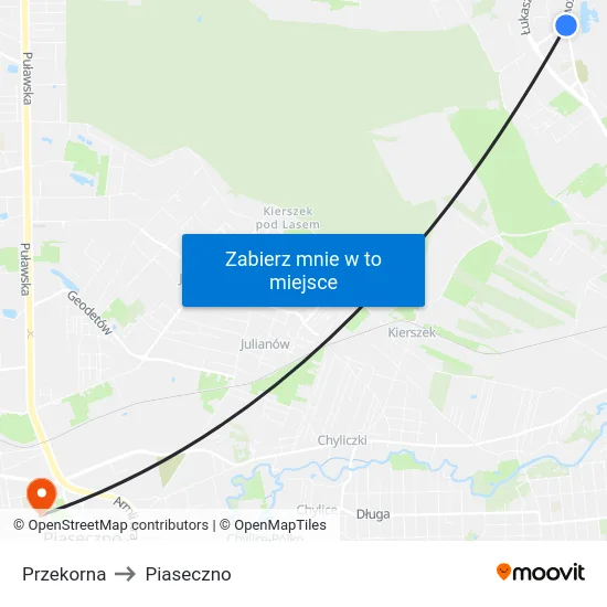 Przekorna to Piaseczno map
