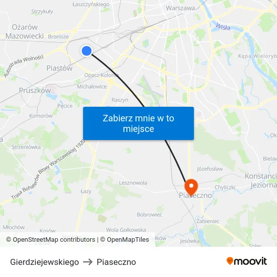 Gierdziejewskiego to Piaseczno map