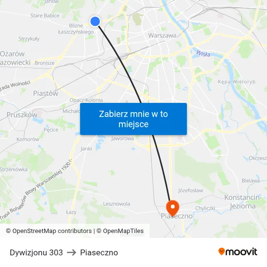 Dywizjonu 303 to Piaseczno map