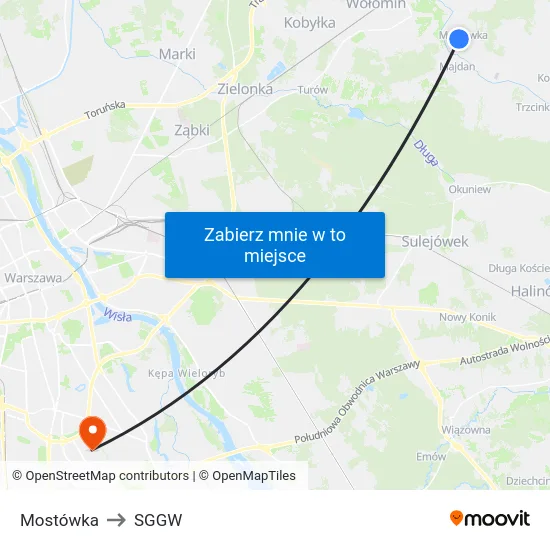 Mostówka to SGGW map