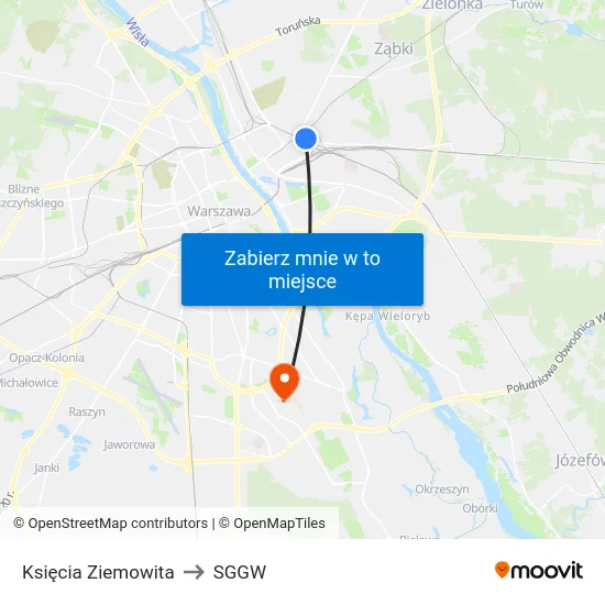 Księcia Ziemowita to SGGW map