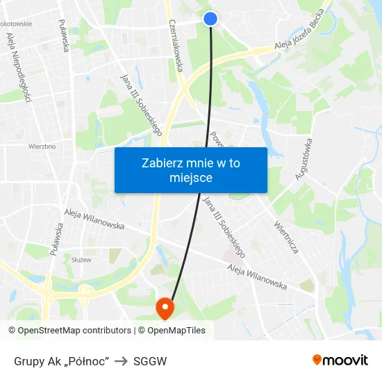 Grupy Ak „Północ” to SGGW map