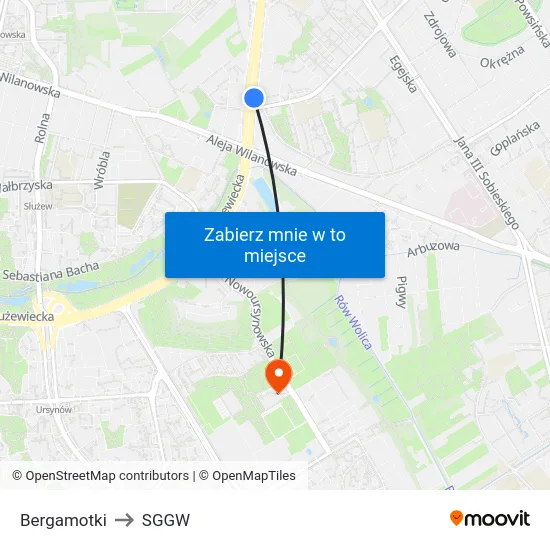 Bergamotki to SGGW map