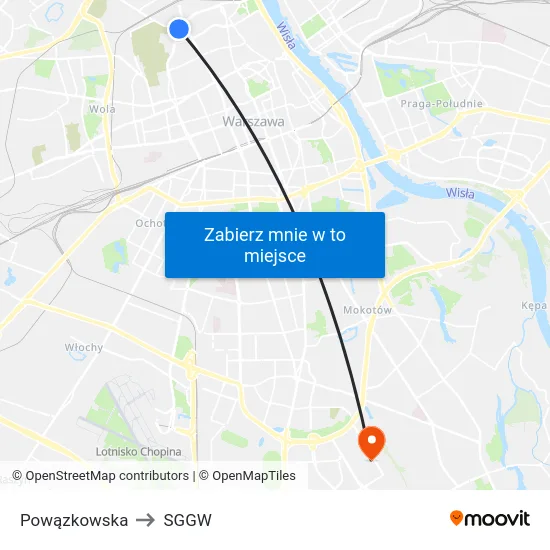 Powązkowska to SGGW map