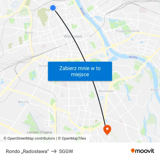 Rondo „Radosława” to SGGW map