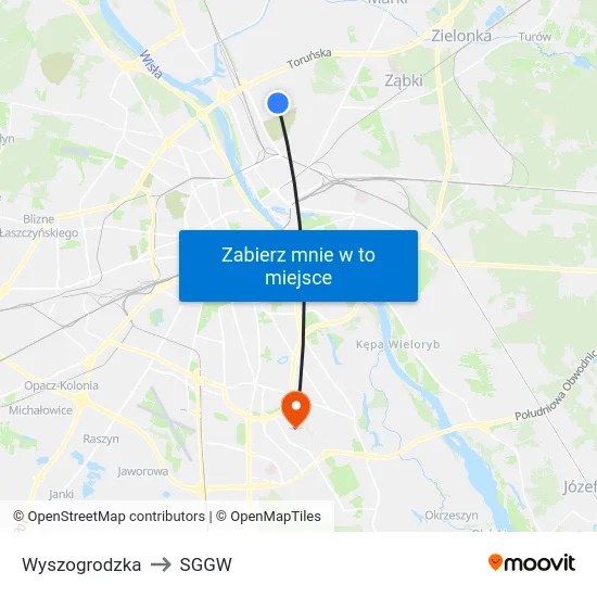 Wyszogrodzka to SGGW map
