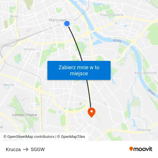 Krucza to SGGW map