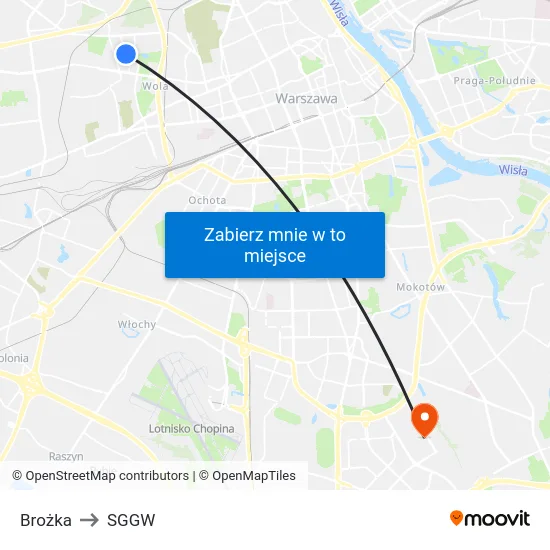 Brożka to SGGW map