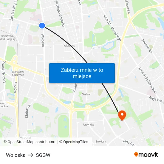 Wołoska to SGGW map