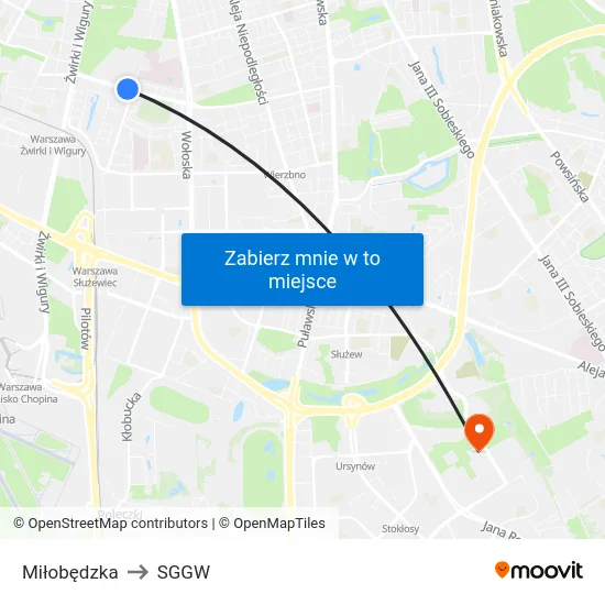 Miłobędzka to SGGW map