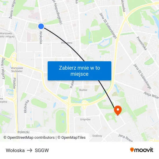 Wołoska to SGGW map