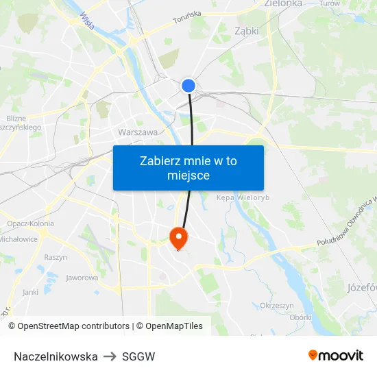 Naczelnikowska to SGGW map