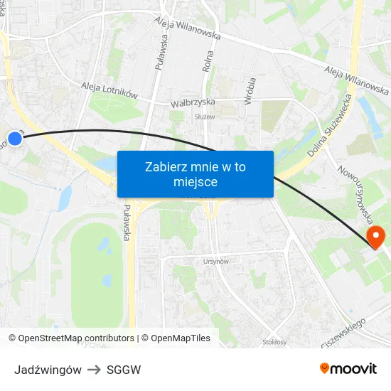 Jadźwingów to SGGW map