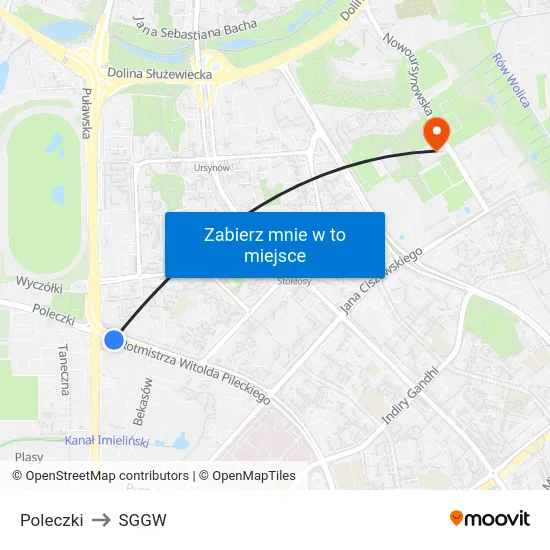 Poleczki to SGGW map